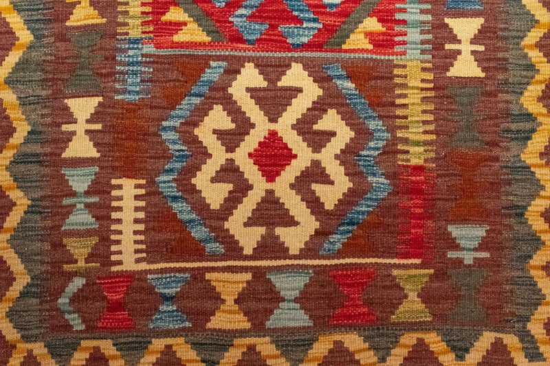 Kelim tapijt - Oosters - 125 x 86 cm - bruin