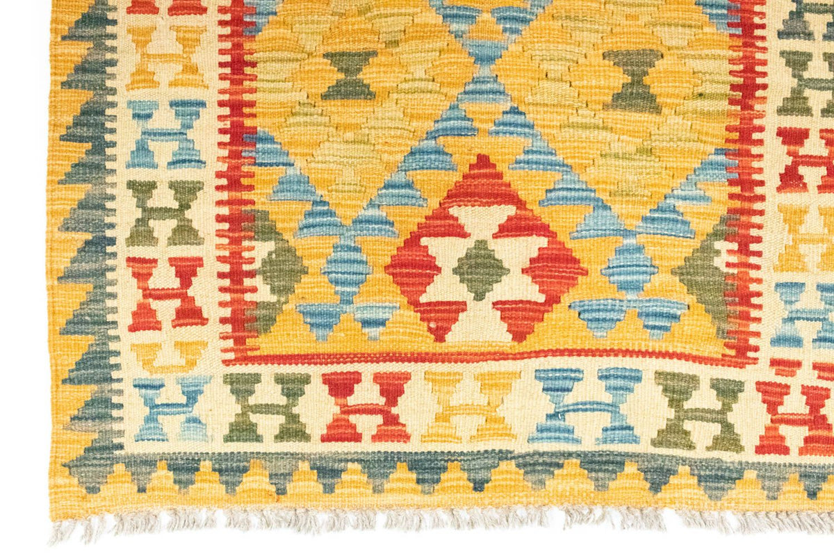 Kelim tapijt - Oosters - 131 x 82 cm - geel