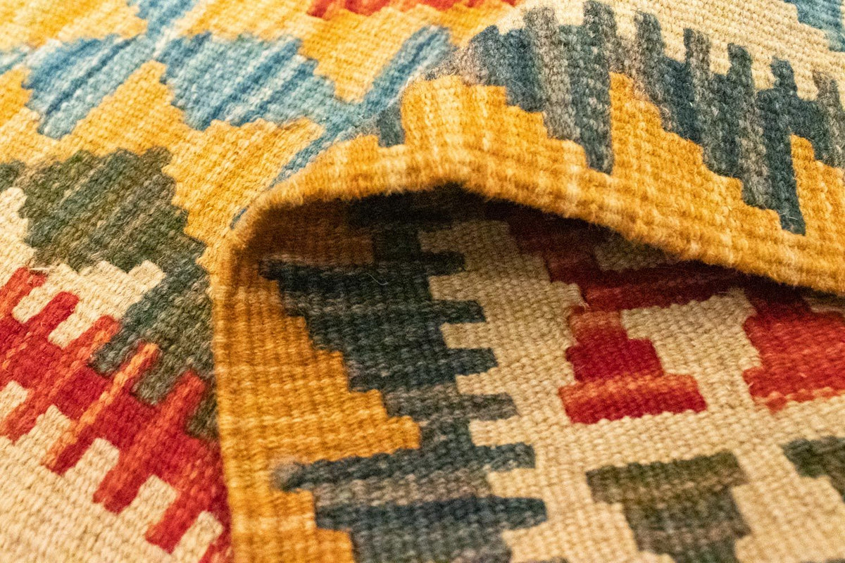 Kelim tapijt - Oosters - 131 x 82 cm - geel