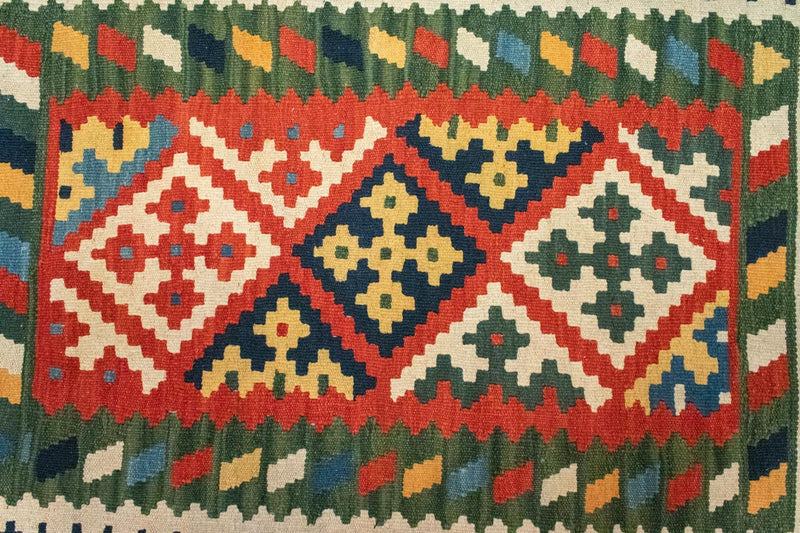 Kelim tapijt - Oosters - 120 x 80 cm - groen