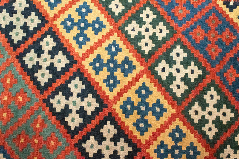 Kelim tapijt - Oosters - 122 x 90 cm - oranje