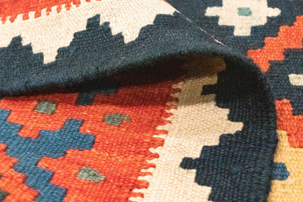 Kelim tapijt - Oosters - 122 x 90 cm - oranje