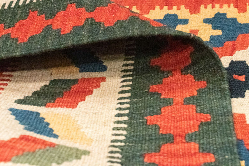 Kelim tapijt - Oosters - 127 x 84 cm - oranje