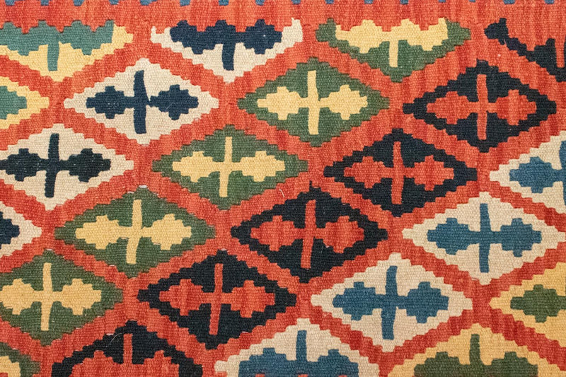 Kelim tapijt - Oosters - 126 x 83 cm - oranje