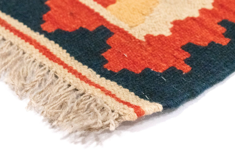 Kelim tapijt - Oosters - 126 x 83 cm - blauw