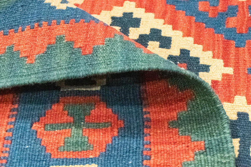 Kelim tapijt - Oosters - 126 x 85 cm - oranje