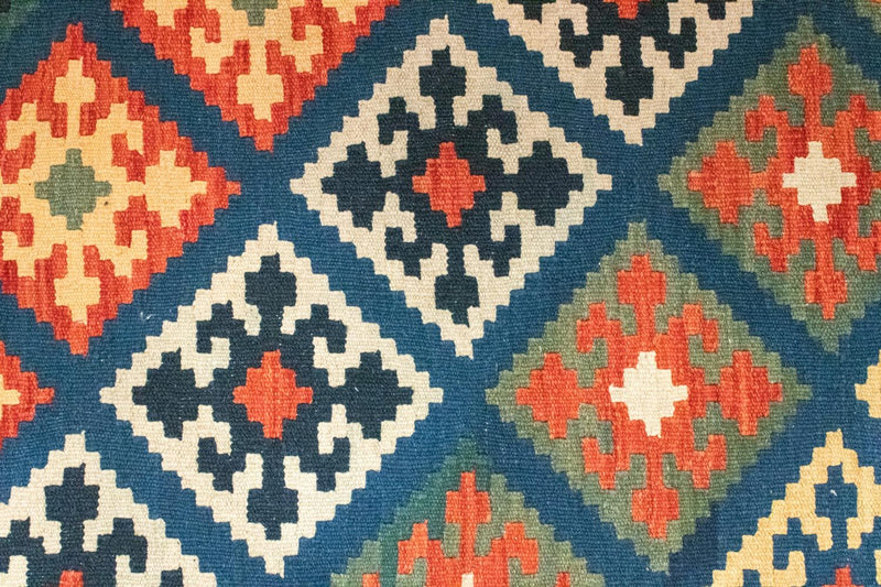 Kelim tapijt - Oosters - 125 x 85 cm - blauw