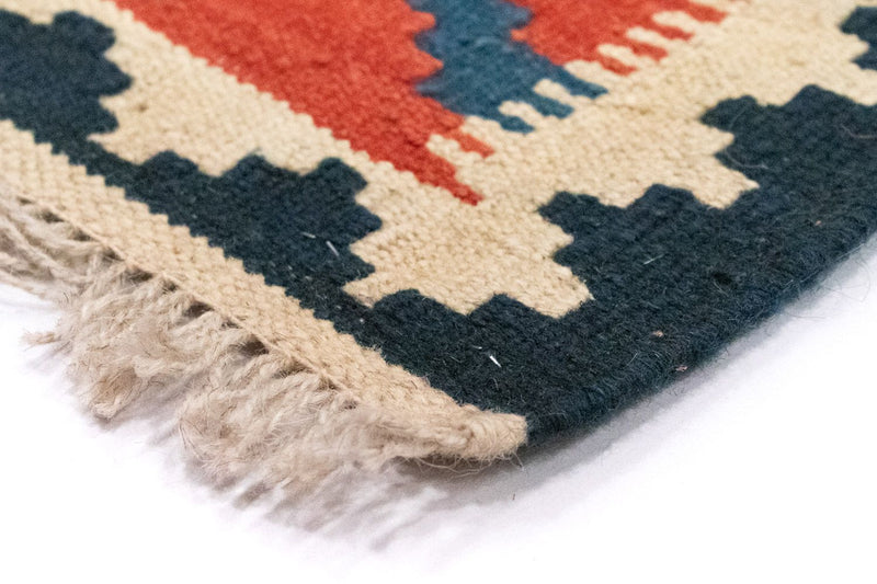 Kelim tapijt - Oosters - 112 x 85 cm - oranje