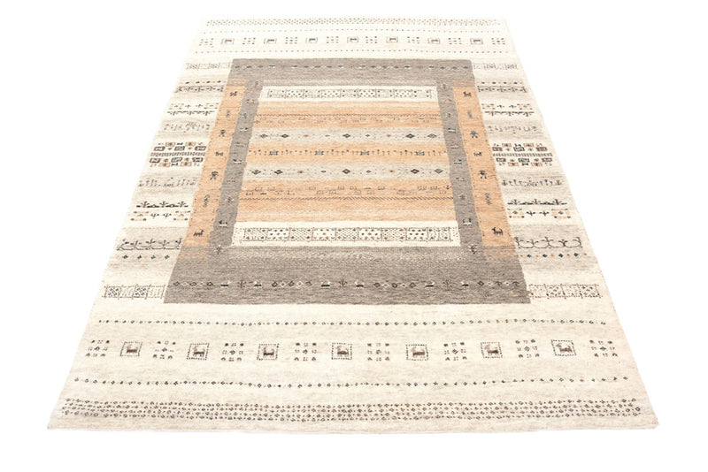 Gabbeh Tapijt - Loribaft Indus - 201 x 140 cm - donker beige