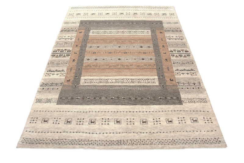 Gabbeh Tapijt - Loribaft Indus - 302 x 248 cm - donker beige