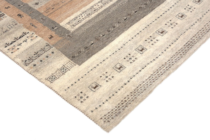 Gabbeh Tapijt - Loribaft Indus - 302 x 248 cm - donker beige