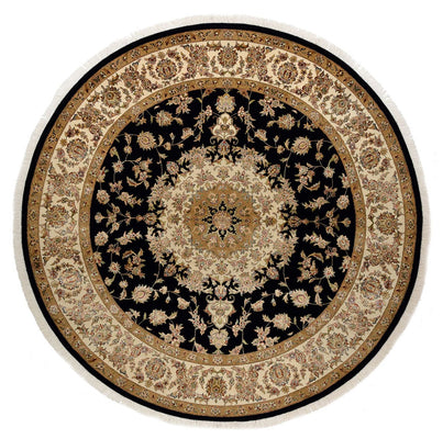 Oosters tapijt - Tabriz rond  - 218 x 216 cm - donkerblauw