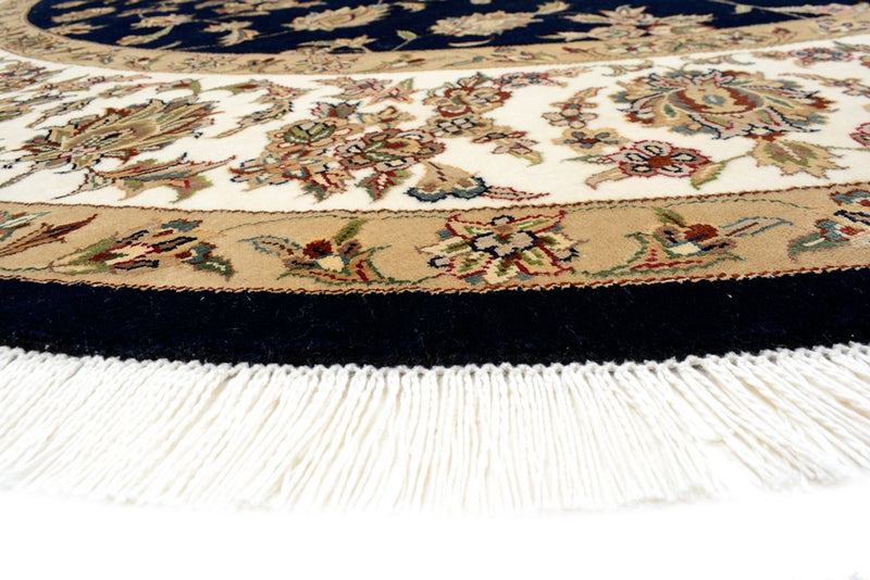 Oosters tapijt - Tabriz rond  - 218 x 216 cm - donkerblauw