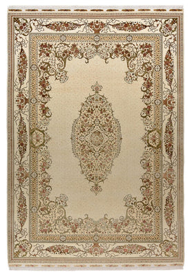 Oosters tapijt - Tabriz - 304 x 209 cm - crème