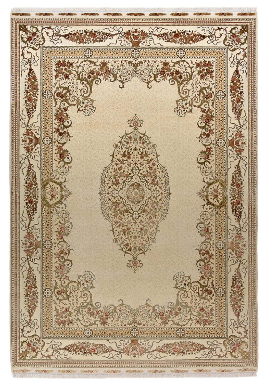 Oosters tapijt - Tabriz - 304 x 209 cm - crème
