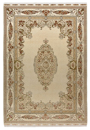 Oosters tapijt - Tabriz - 304 x 209 cm - crème