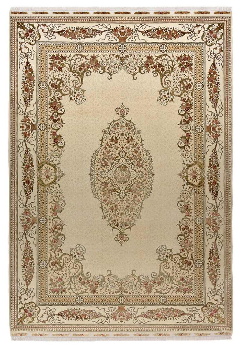 Oosters tapijt - Tabriz - 304 x 209 cm - crème
