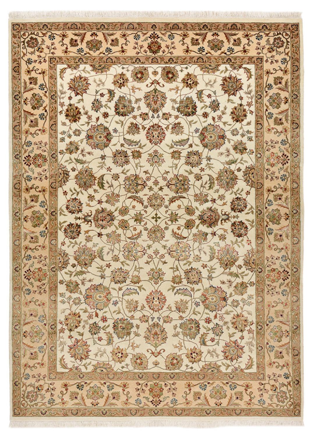 Oosters tapijt - Tabriz - 210 x 153 cm - crème