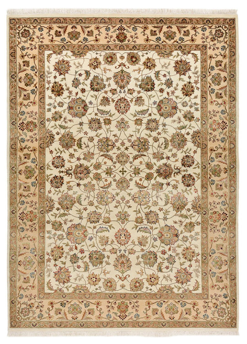 Oosters tapijt - Tabriz - 210 x 153 cm - crème