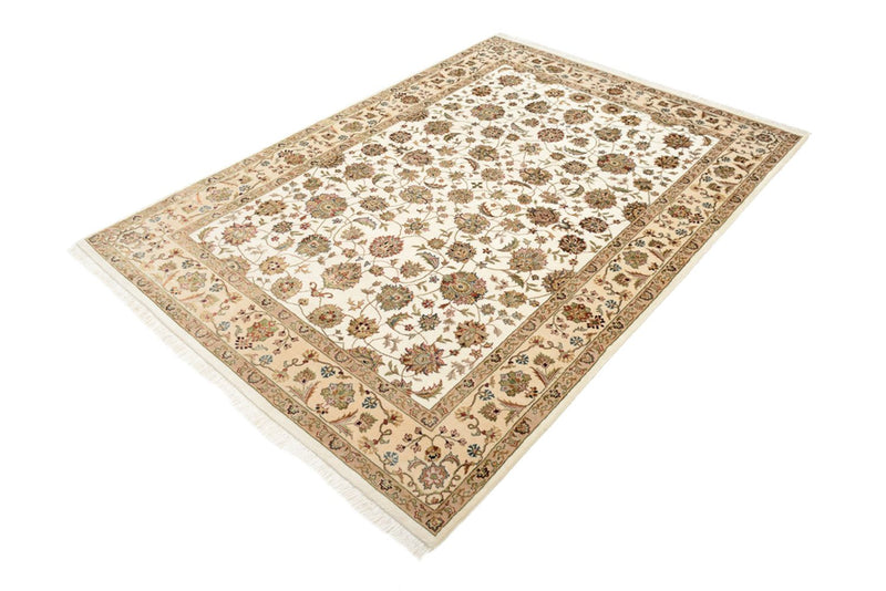 Oosters tapijt - Tabriz - 210 x 153 cm - crème