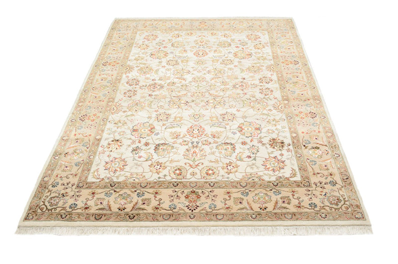 Oosters tapijt - Tabriz - 210 x 153 cm - crème