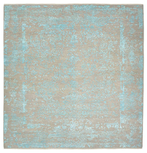 Designer tapijt vierkant  - 308 x 303 cm - lichtblauw