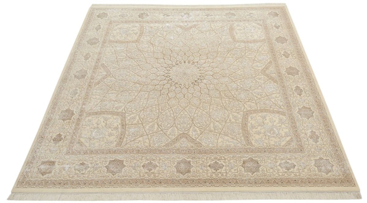 Oosters Tapijt vierkant  - 251 x 249 cm - donker beige