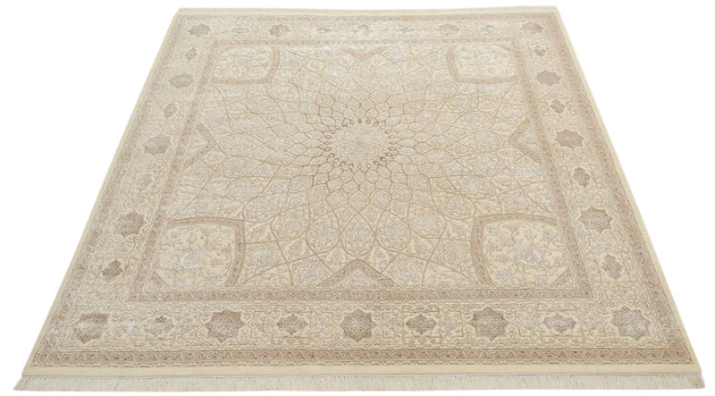 Oosters Tapijt vierkant  - 251 x 249 cm - donker beige