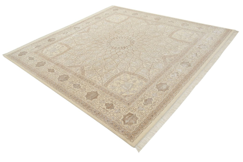 Oosters Tapijt vierkant  - 251 x 249 cm - donker beige