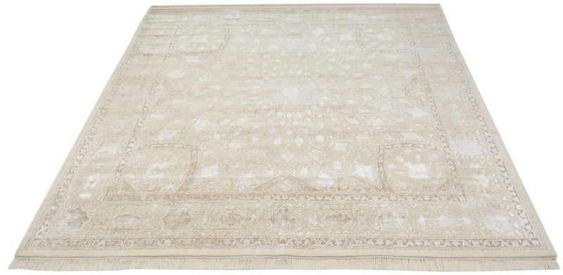Oosters Tapijt vierkant  - 251 x 249 cm - donker beige