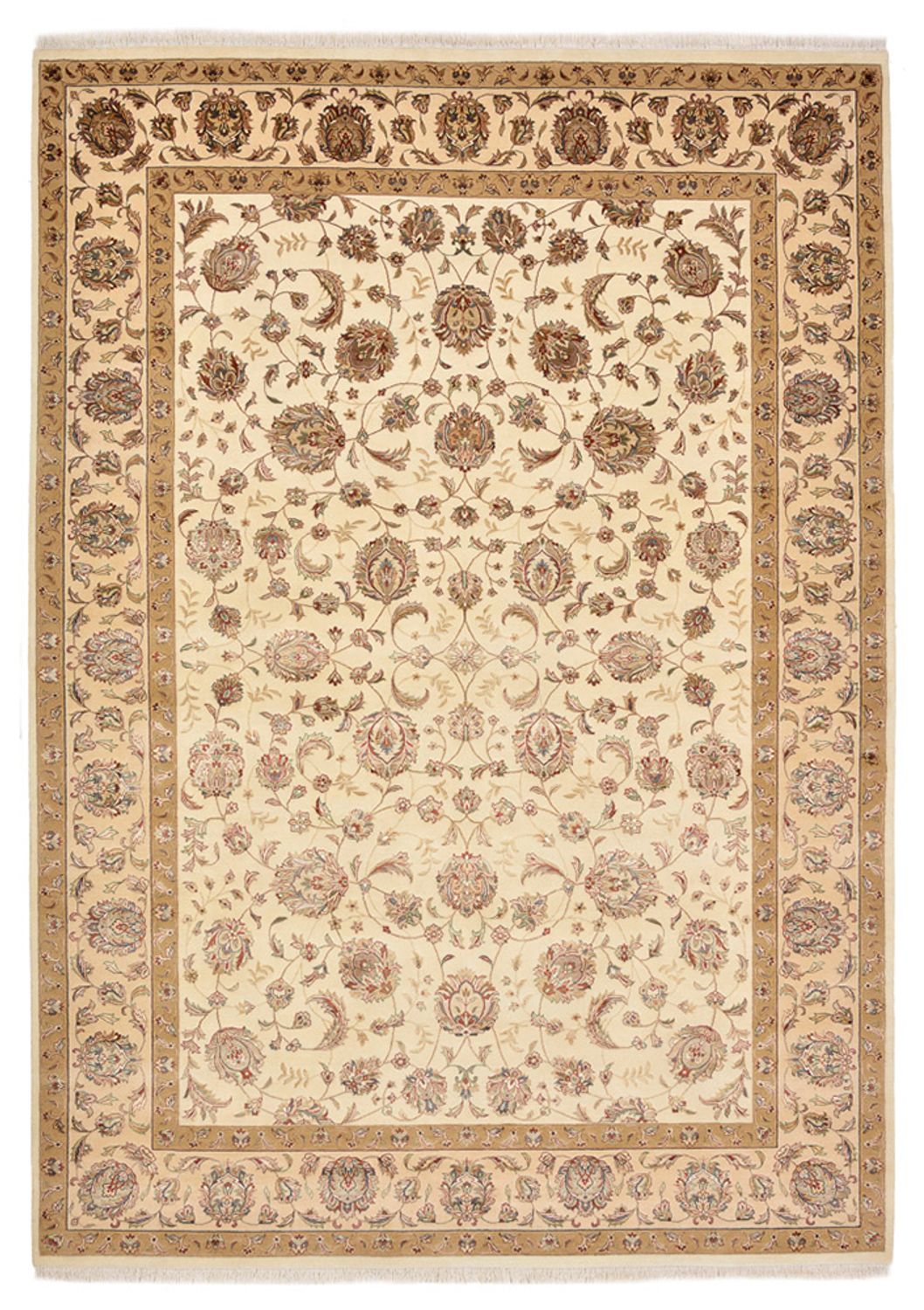 Oosters tapijt - Tabriz - 305 x 217 cm - licht beige