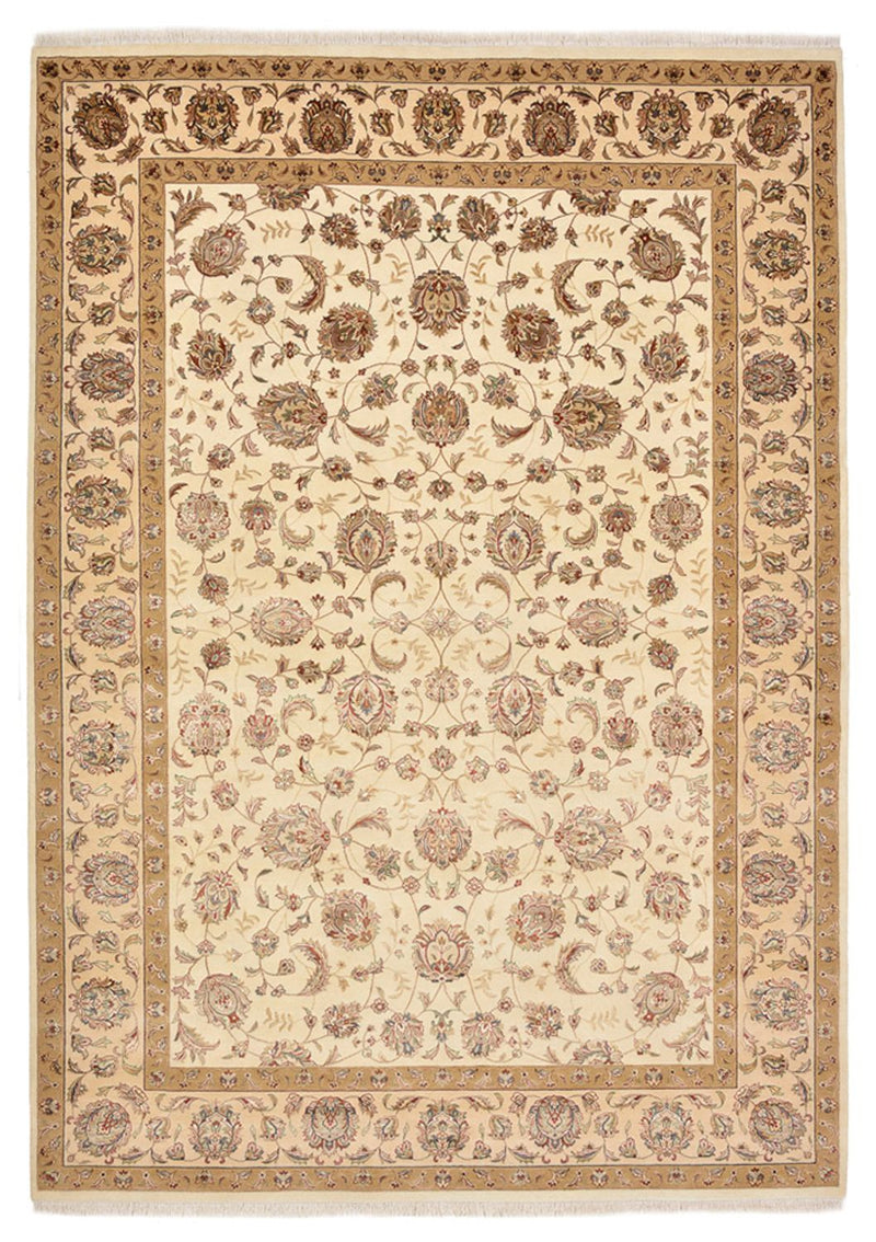 Oosters tapijt - Tabriz - 305 x 217 cm - licht beige