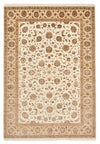 Indo Tabriz Tapijt 167x241cm - Oosters Tapijt - Rechthoekig / Licht beige / 167 x 241 cm Rechthoekig