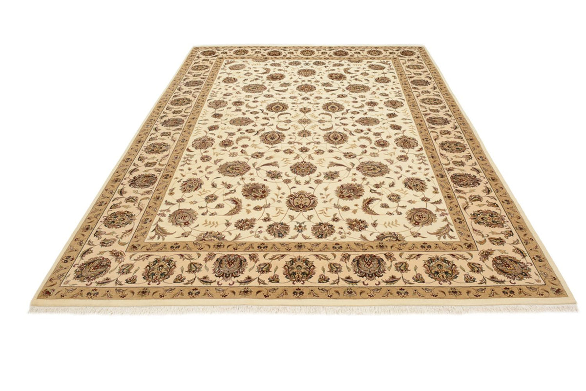 Oosters tapijt - Tabriz - 241 x 167 cm - licht beige
