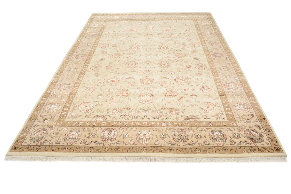 Oosters tapijt - Tabriz - 241 x 167 cm - licht beige