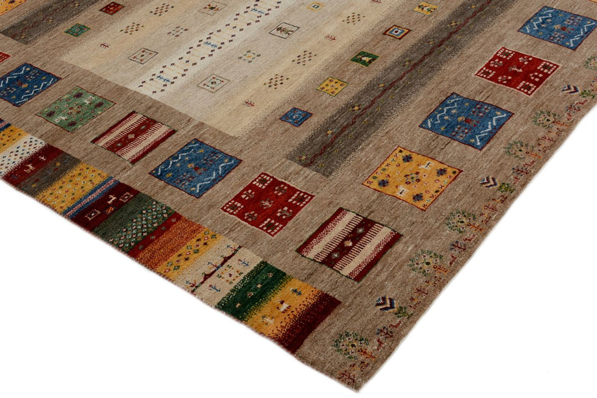 Gabbeh Tapijt - Loribaft Indus vierkant  - 203 x 201 cm - veelkleurig