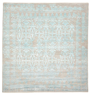 Designer tapijt vierkant  - 309 x 301 cm - lichtblauw