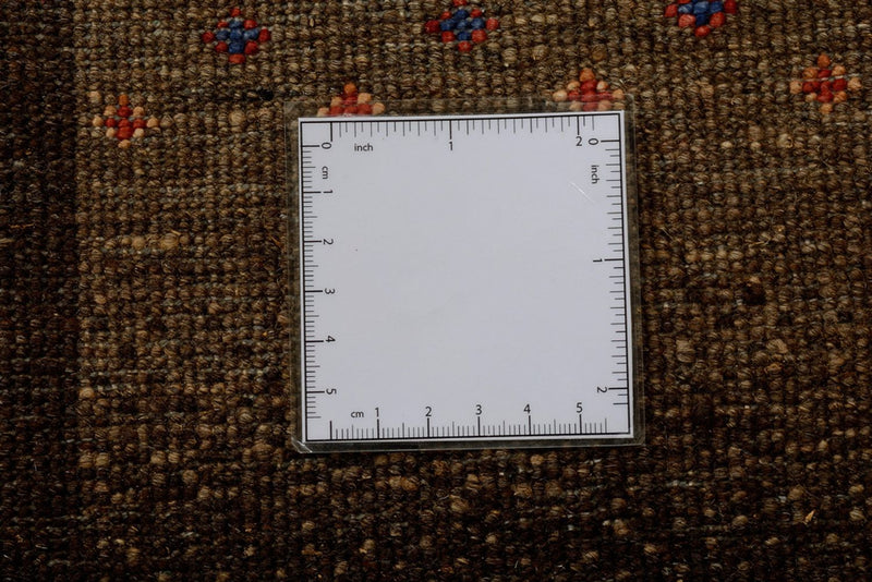 Loper Gabbeh Tapijt - Loribaft Indus - 306 x 80 cm - donker beige