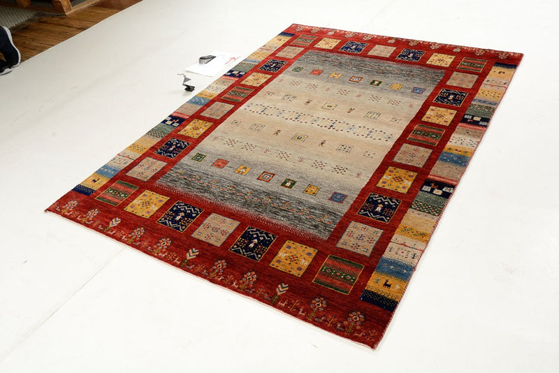 Gabbeh Tapijt - Loribaft Indus - 204 x 150 cm - veelkleurig