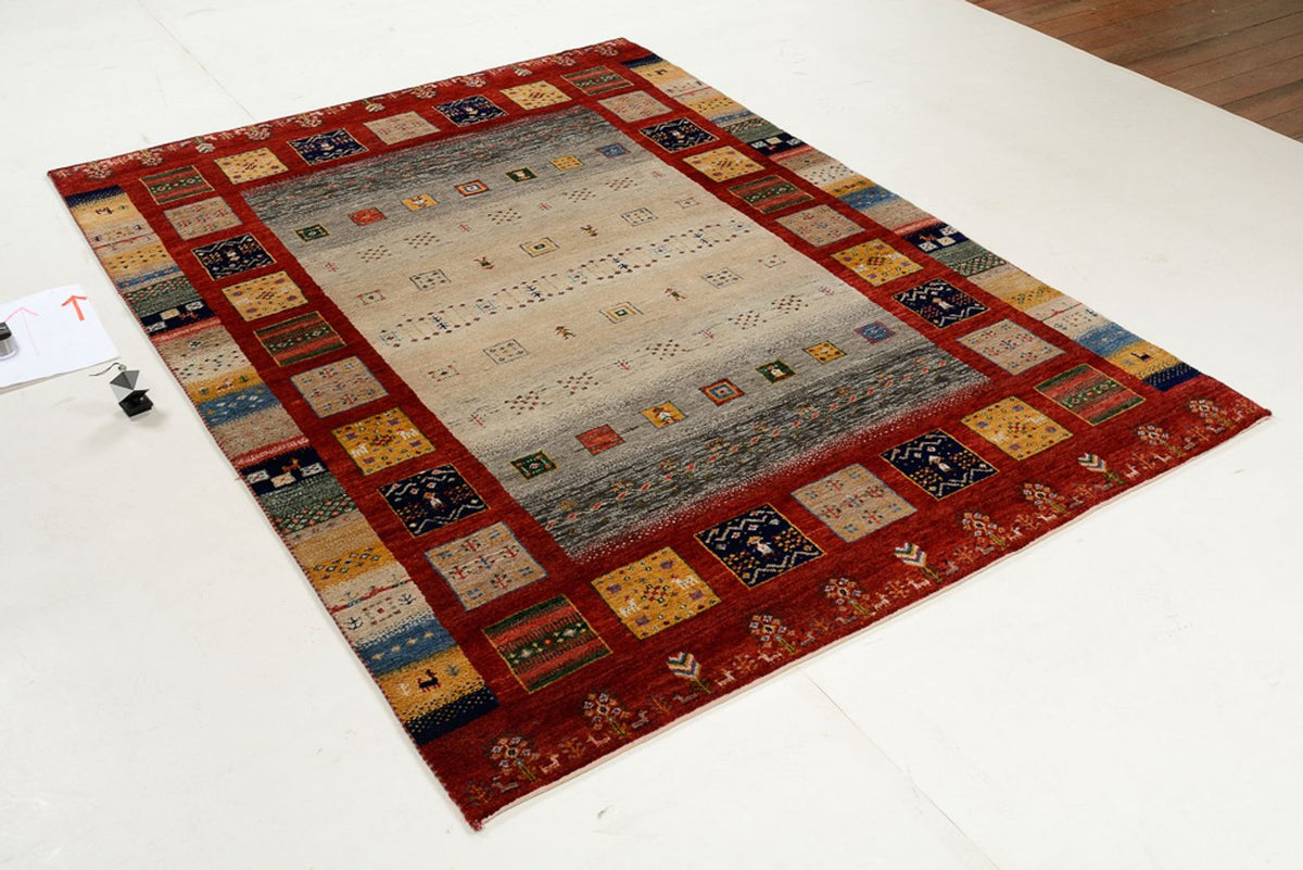 Gabbeh Tapijt - Loribaft Indus - 204 x 150 cm - veelkleurig