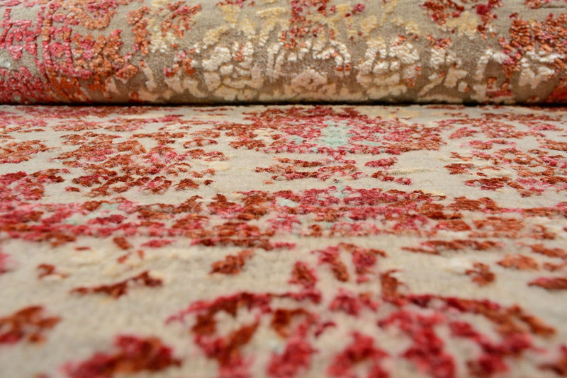 Designer tapijt - 134 x 71 cm - licht rood