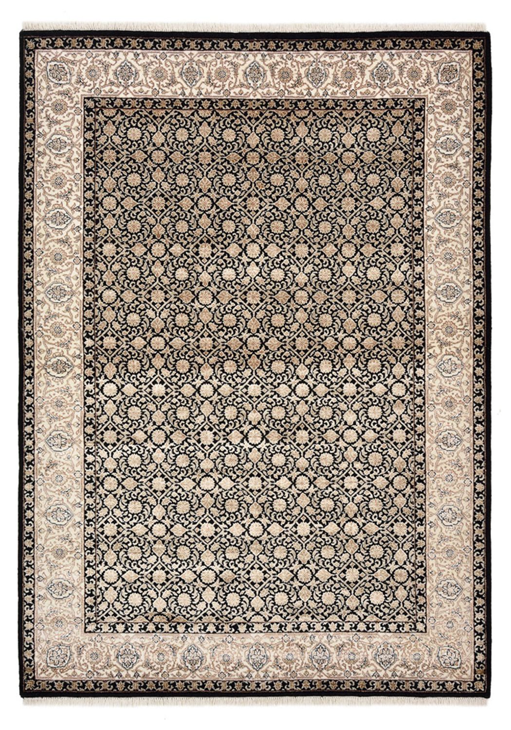 Oosters tapijt - Bijar - Indus - 203 x 144 cm - donker beige