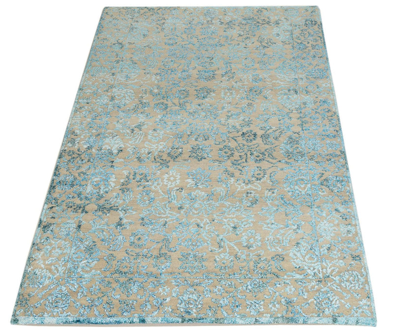 Designer tapijt - 150 x 95 cm - lichtblauw