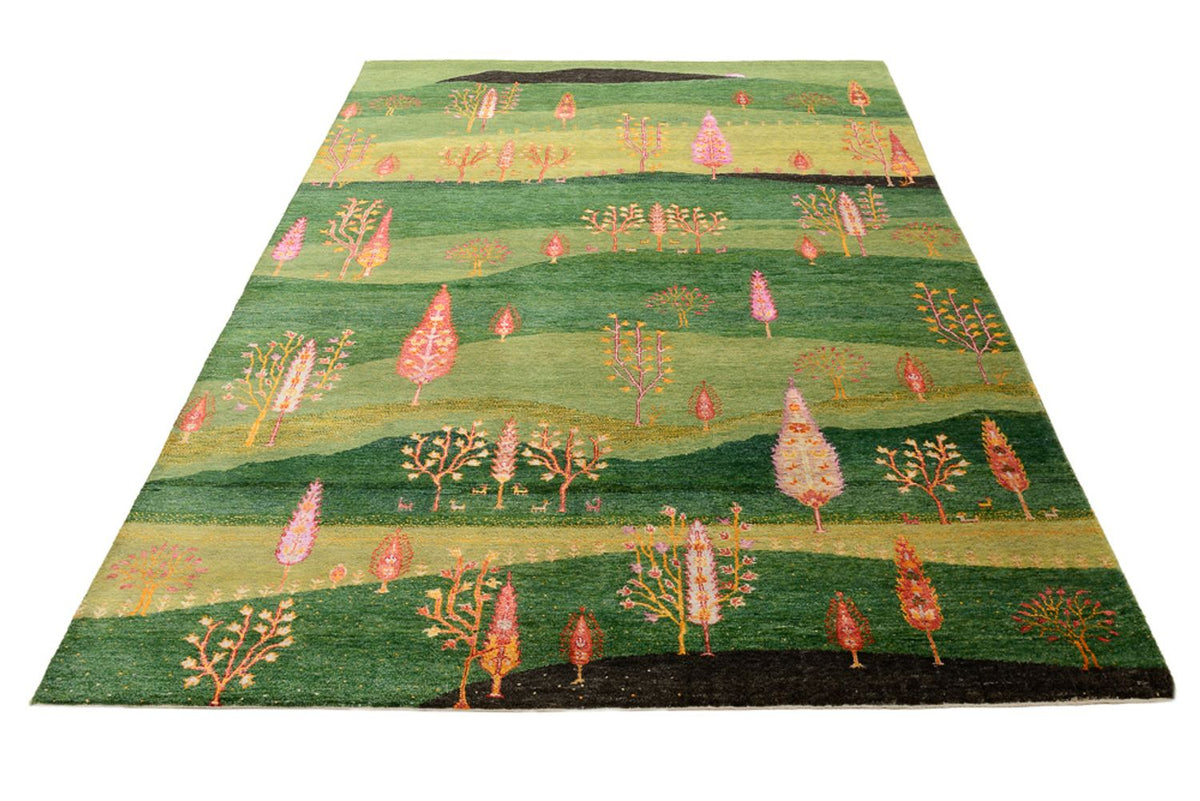 Gabbeh Tapijt - Loribaft Indus - 247 x 172 cm - groen