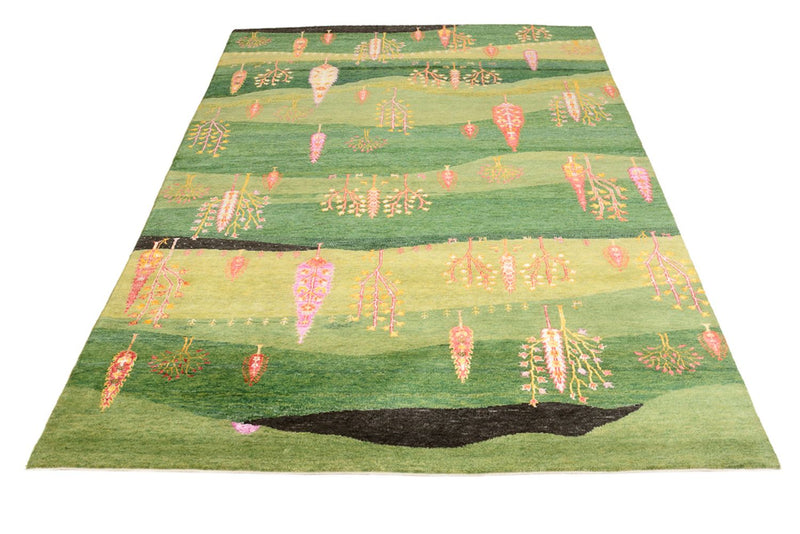 Gabbeh Tapijt - Loribaft Indus - 247 x 172 cm - groen