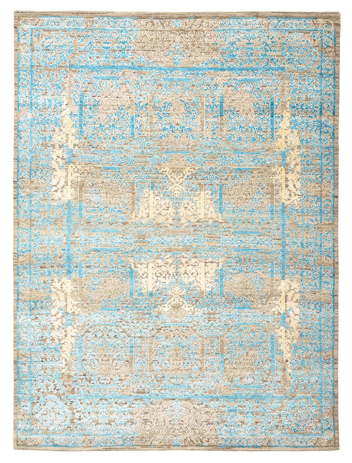 Designer tapijt - 234 x 176 cm - lichtblauw