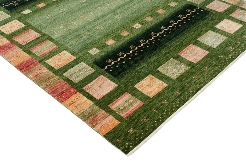 Gabbeh Tapijt - Loribaft Indus - 238 x 173 cm - groen