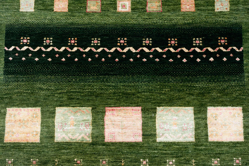 Gabbeh Tapijt - Loribaft Indus - 238 x 173 cm - groen