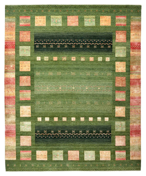 Gabbeh Tapijt - Loribaft Indus - 302 x 248 cm - groen