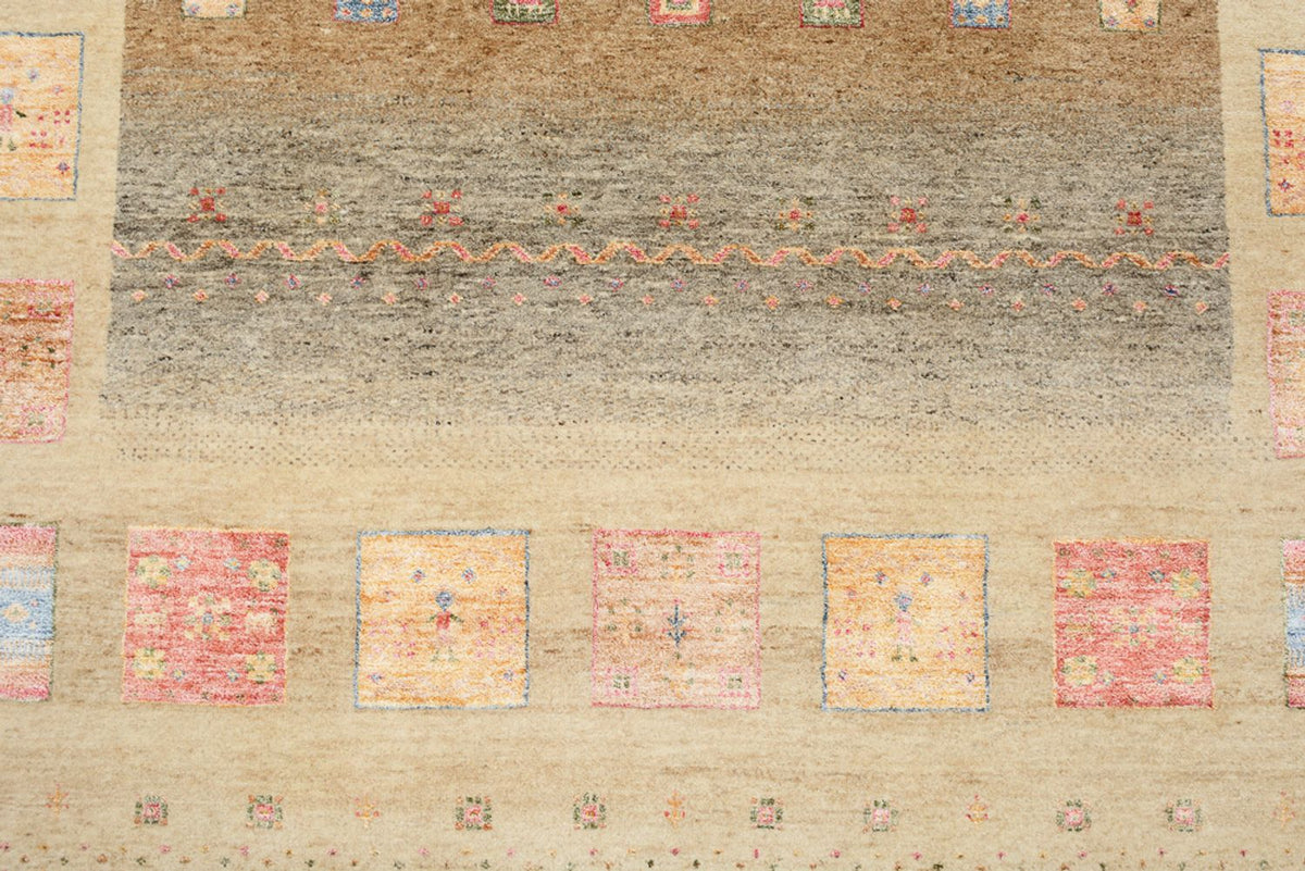 Gabbeh Tapijt - Loribaft Indus - 255 x 173 cm - donker beige